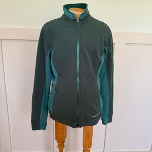 Merrell Aeroblock Green Embroidered Full Zip Long Sleeve Jacket Women’s Med Trek